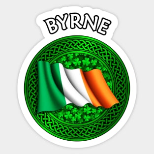 Irish Flag Clover Celtic Knot - Byrne Sticker